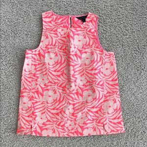 J. Crew Pink and White Floral Top
